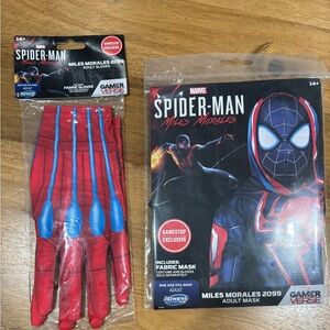 Spiderman mask and gloves